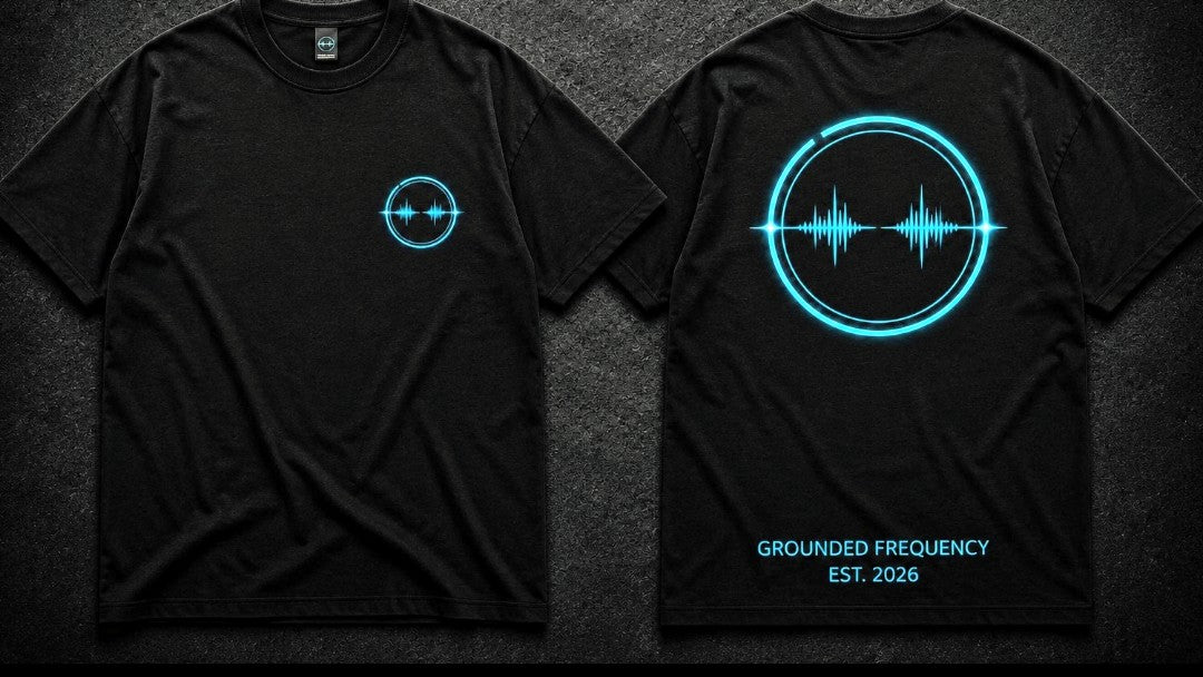 Grounded Frequency Signature Oversized Tee - Noir