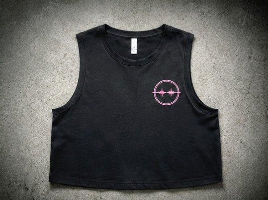 Grounded Frequency Signature Crop Tank