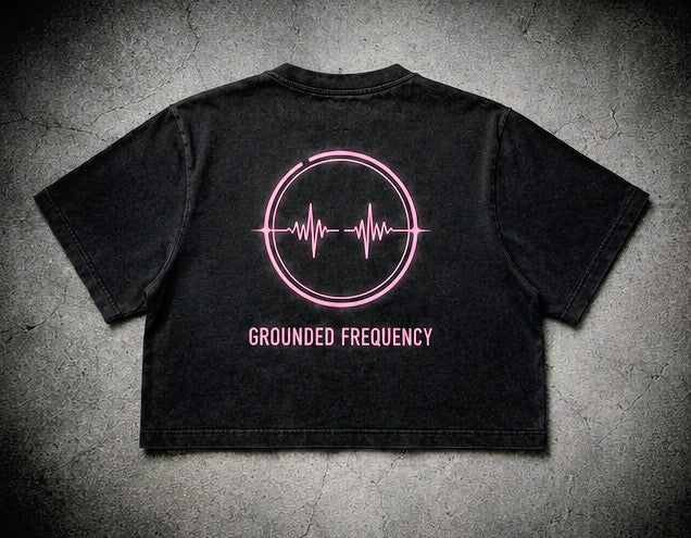 Grounded Frequency Heavy Faded Crop Tee