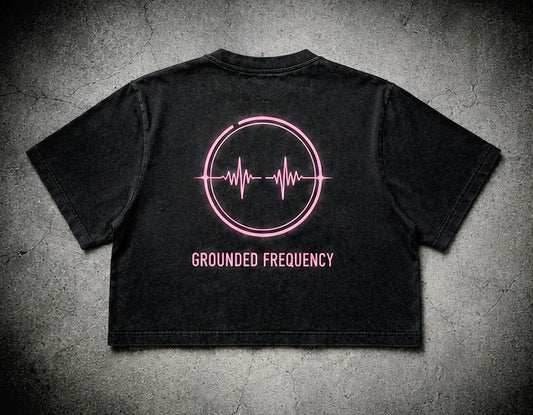 Grounded Frequency Heavy Faded Crop Tee