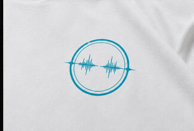 Grounded Frequency Signature Oversized Tee - Blanc