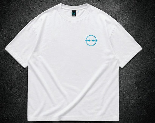 Grounded Frequency Signature Oversized Tee - Blanc